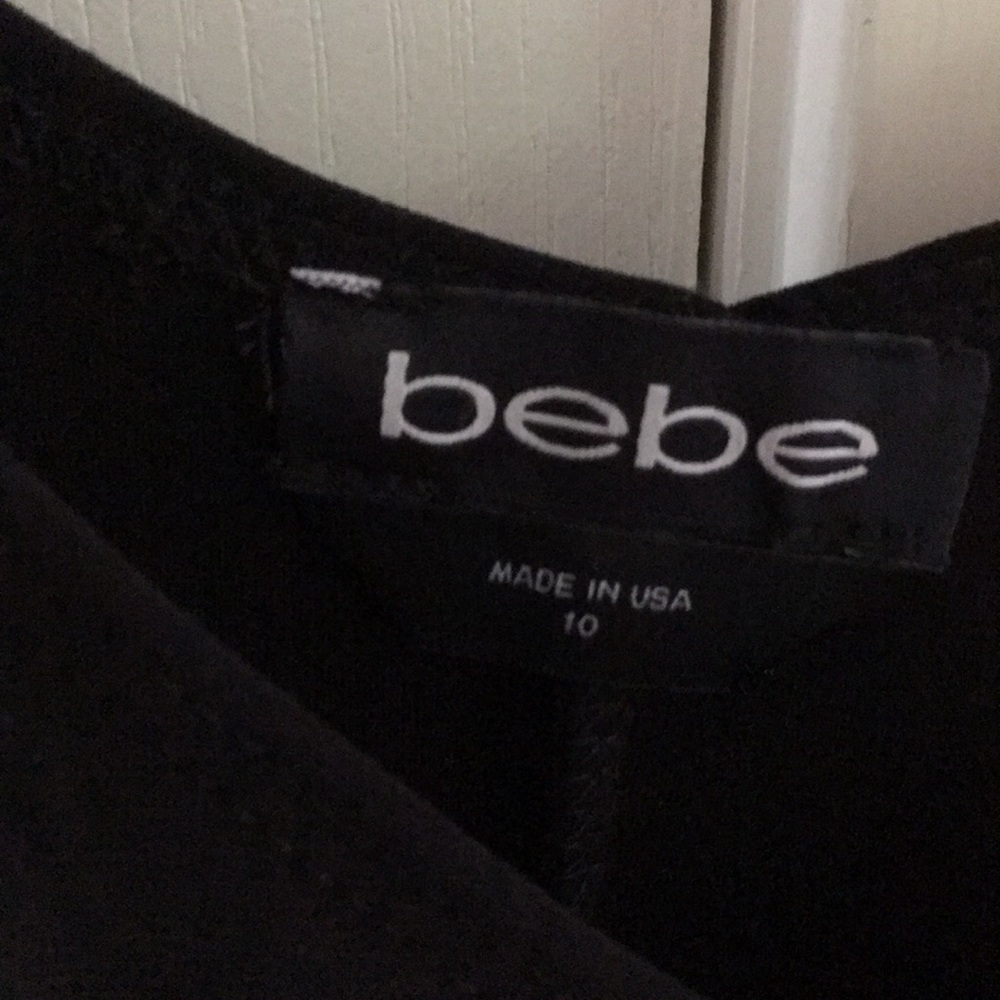 NWT Black Bebe Ruffle Jumpsuit (Size 10) - Picture 6 of 7